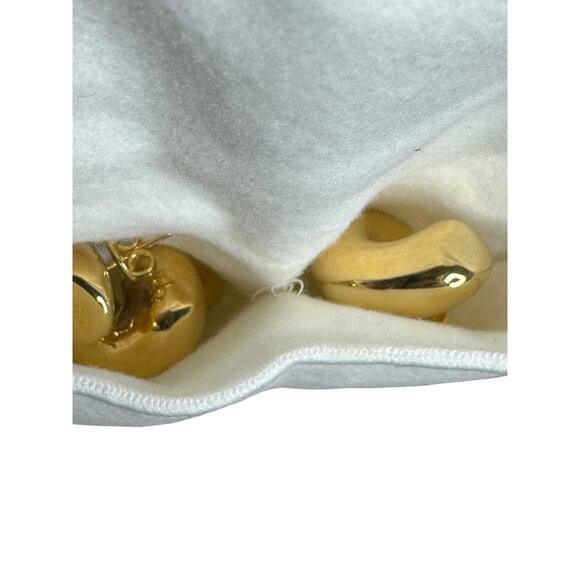 Bottega Veneta NWT Corkscrew 18k Gold Plated Silver Earrings - Picture 7 of 8